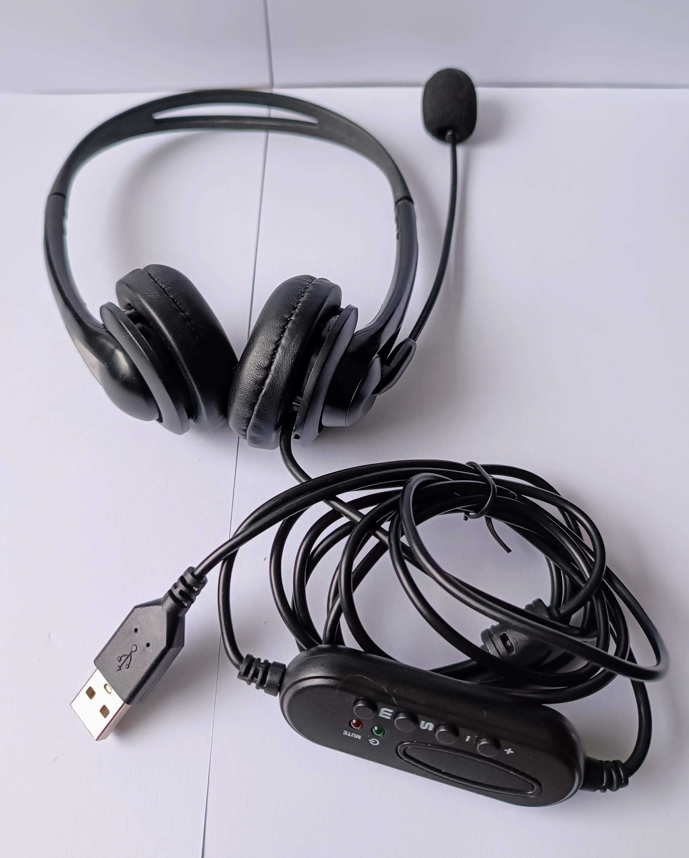 Profesjonalne słuchawki z mikrofonem - USB