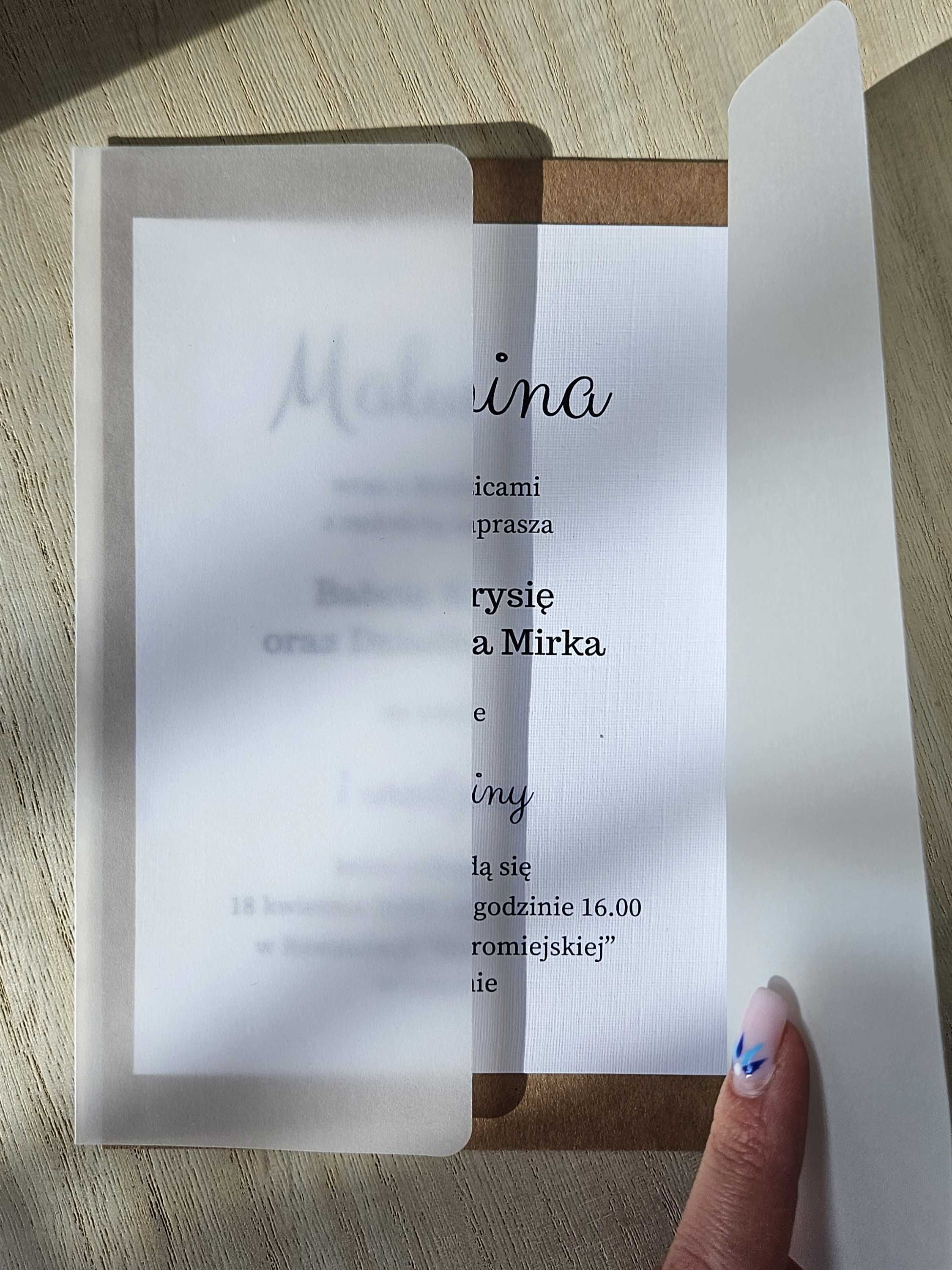 Personalizowane zaproszenia Ślubne, Wesele, ozdobna koperta,