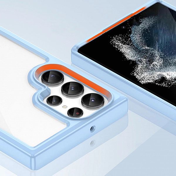 Etui Outer Braders z elastyczną ramką do Samsung Galaxy S23 Ultra nieb