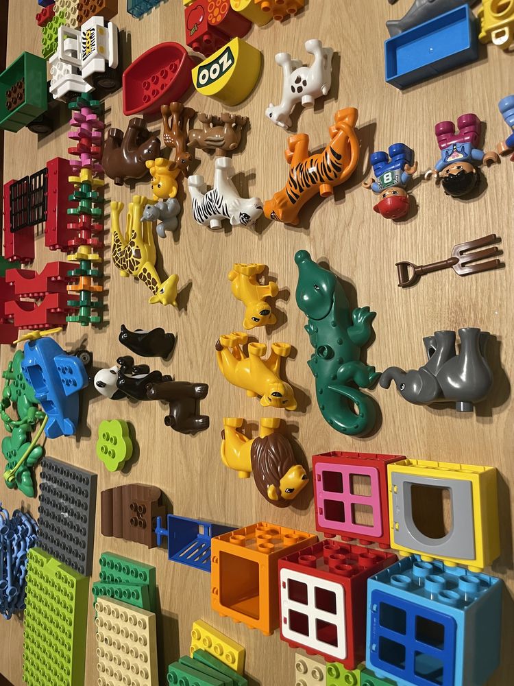 LEGO Duplo ZOO, zwierzęta dzikie i lasu, samolot, stan super