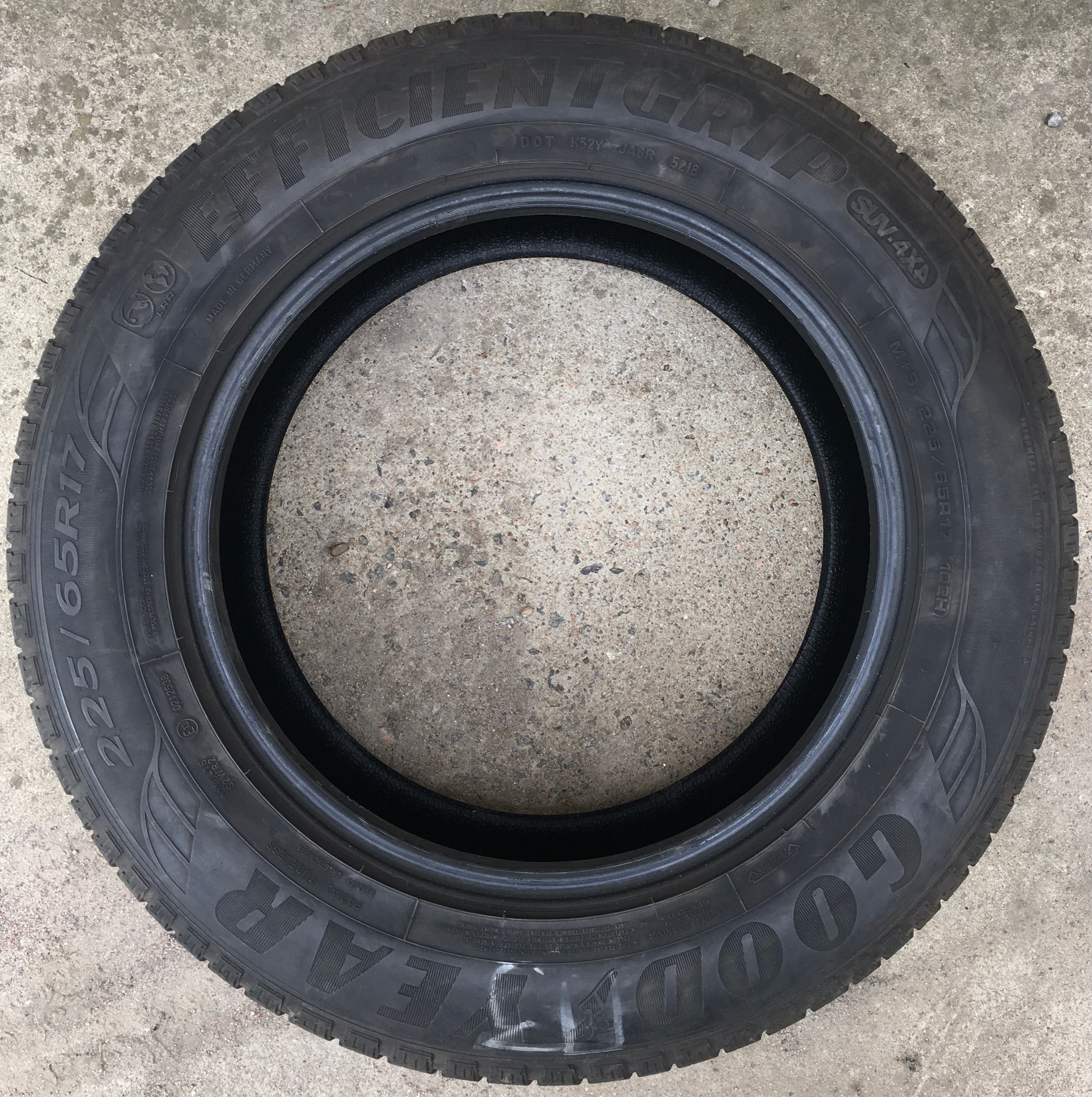 225/65 R17 Goodyear Efficiënt Grip SUV4x4 102H   2018  M+S Germany б/у
