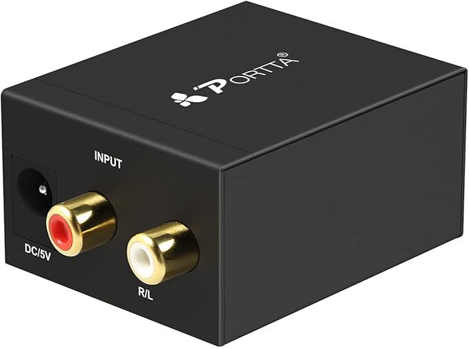 Konwerter audio PORTTA RCA do SPDIF, Toslink, Coaxial, 2-kanałowy