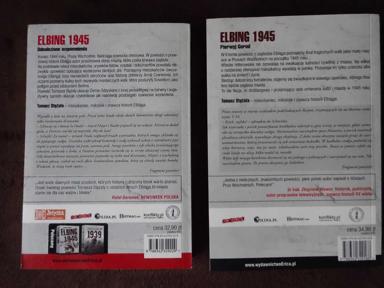 Elbing 1945  Tom I  II  (komplet)  - Tomasz Stężała  stan__BDB