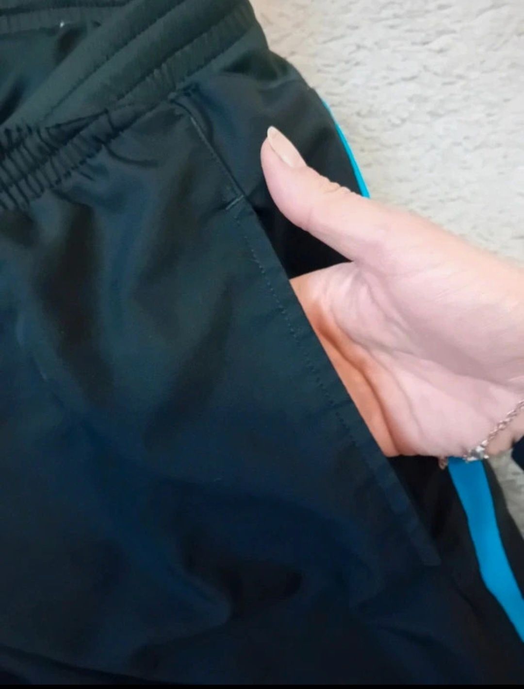 #Nike szorty krótkie spodenki czarne z niebieską wstawką
