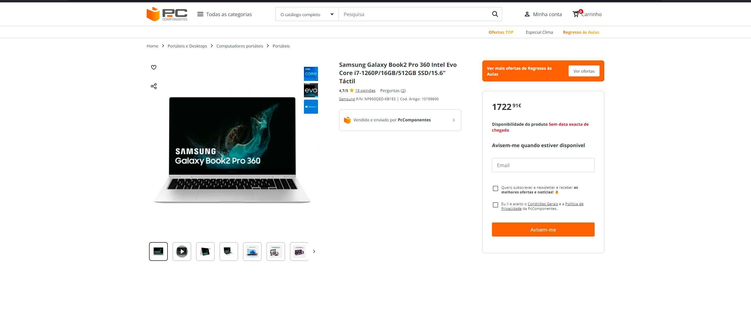 Samsung book 2 pro 360 / 16 GB RAM