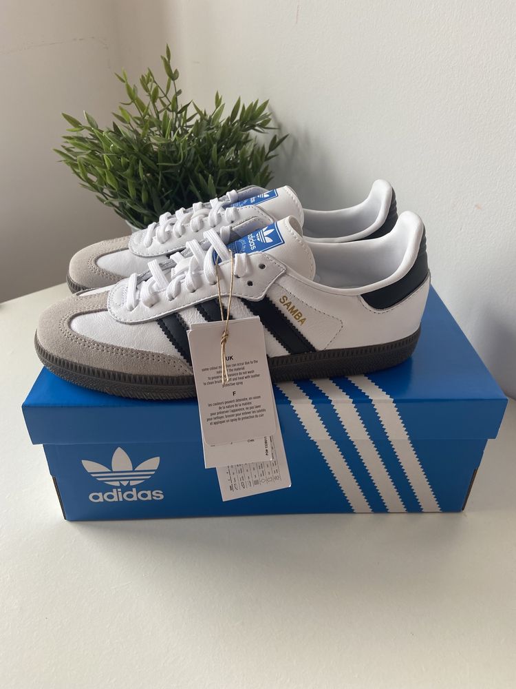 Adidas Samba OG Originals Black and White 38 2/3