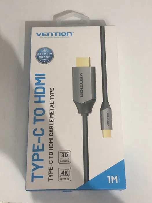 Cabo VENTION Adaptador Conversor Tipo-C para HDMI. NOVO 4k e 3d