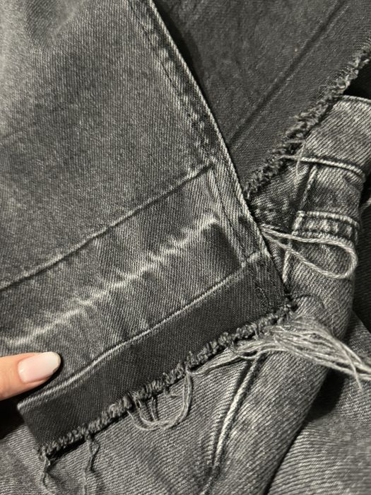 Спідниця Mango джинсова пряма з розрізом