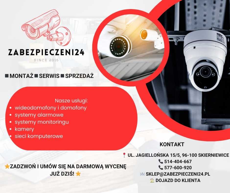 Serwis Montaż Monitoring Kamery Alarm Wideodomofon Kontrola Dostępu