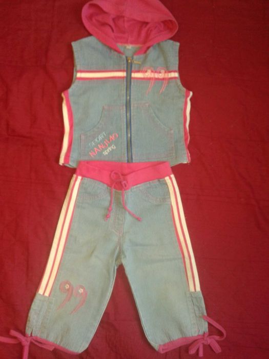 Kamizelka i spodnie jeans 80/86 komplecik