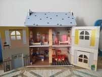 Drewniany domek dla lalek + gratis meble playtive lidl