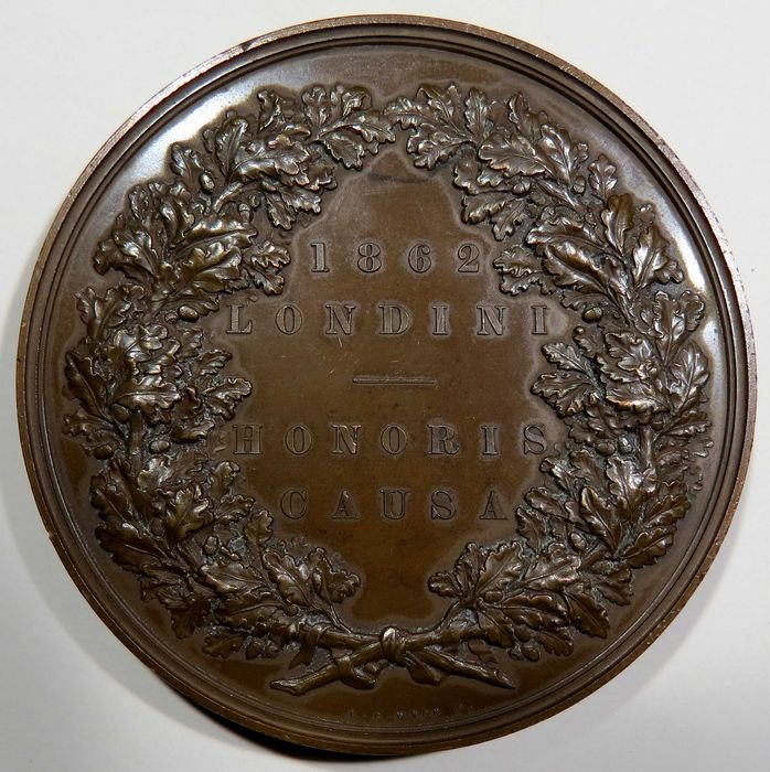MEDALHA UK * Londini Honoris Causa Exposição Int. de Londres de 1862.