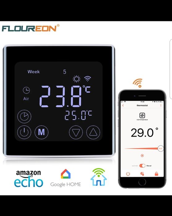 Терморегулятор термостат с Wi-Fi управлением Floureon BYC17.G WiFi