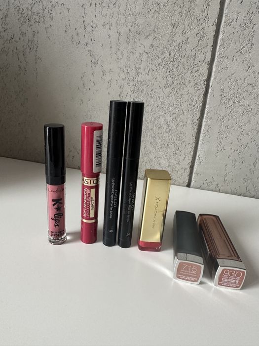 Zestaw kosmetyków szminki pomadki inglot loreal maxfactor mac