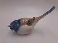 Figurka porcelanowa ptak niebieski kobalt Royal Copenhagen Dania