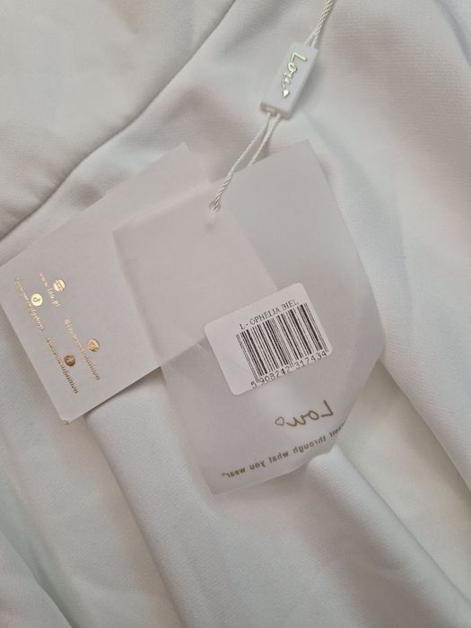 Nowa sukienka midi lou Opheila L 40 ecru poprawiny ślub Panna młoda