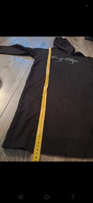Tommy hilfiger młodzieżowa sukienka dresowa z kapturem 164 xs