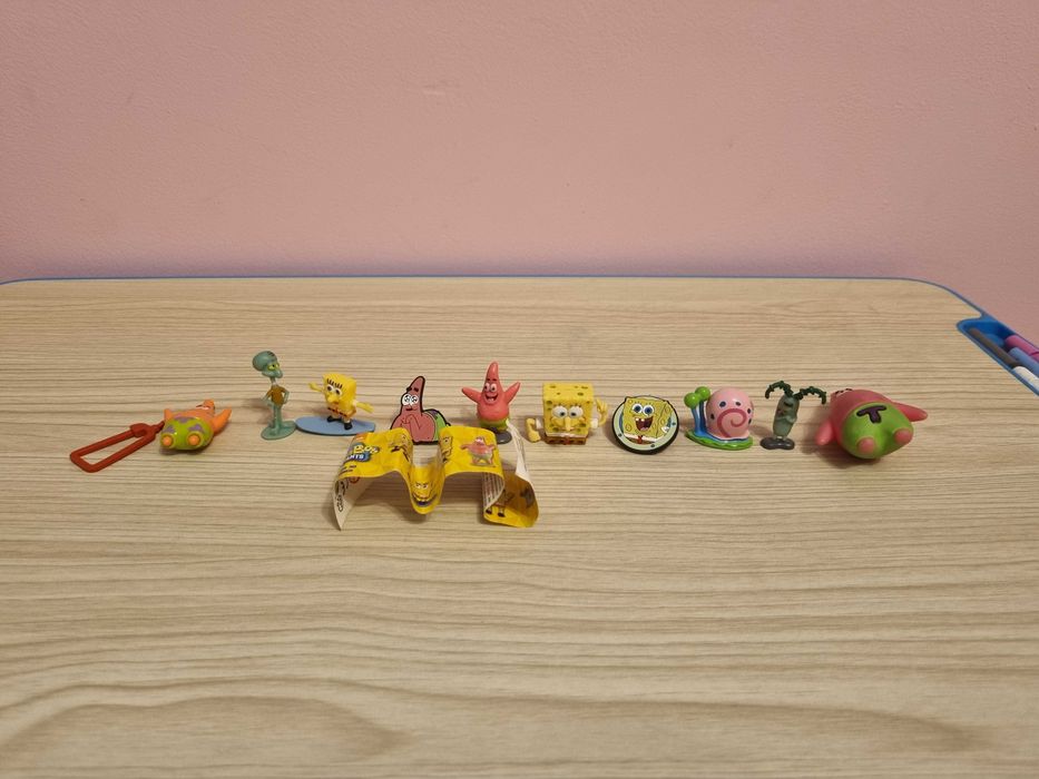 10 sztuk Figurki SpongeBob Jajko Niespodzianka Zestaw Zabawek Brelok