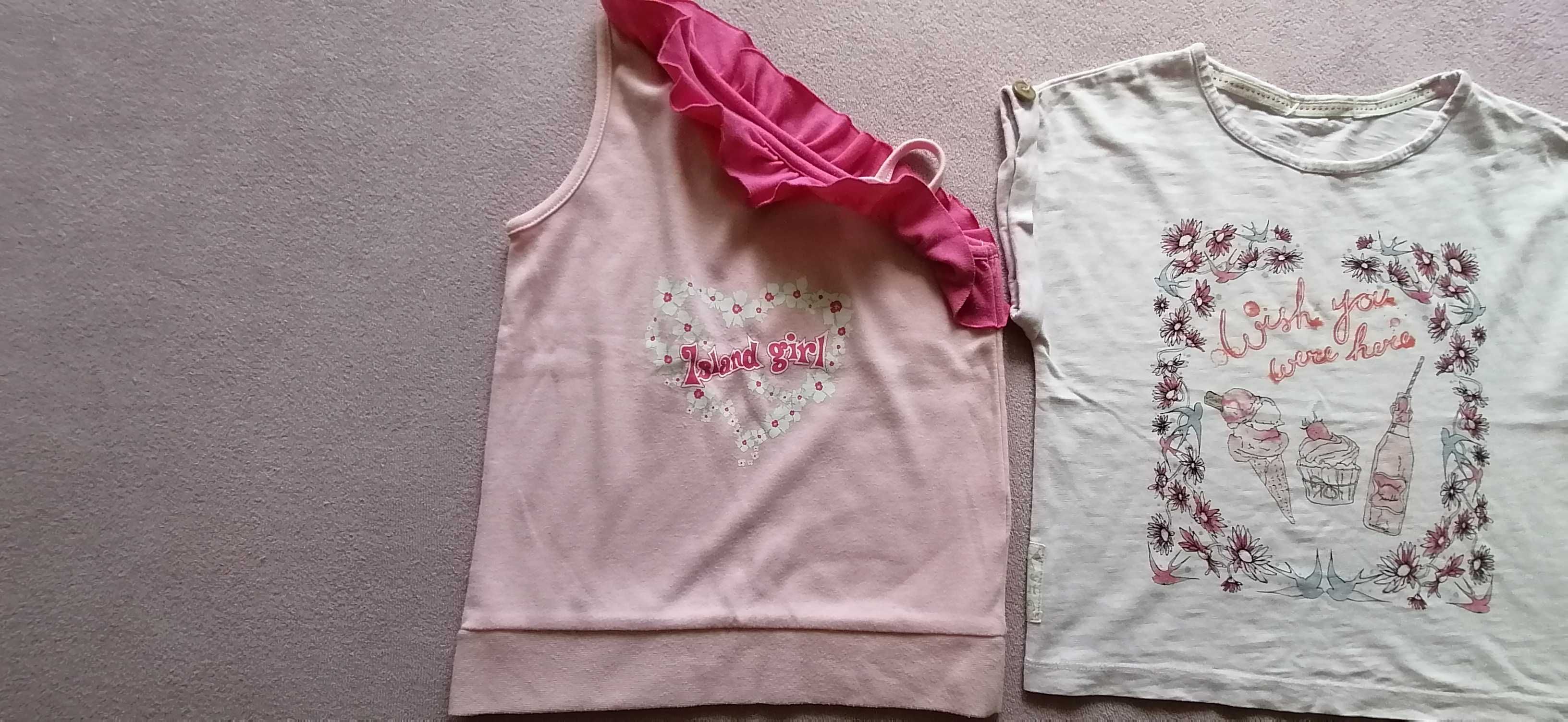 Dwie różowe dziewczęce bluzeczki, wiek 8 – 9 lat, 032