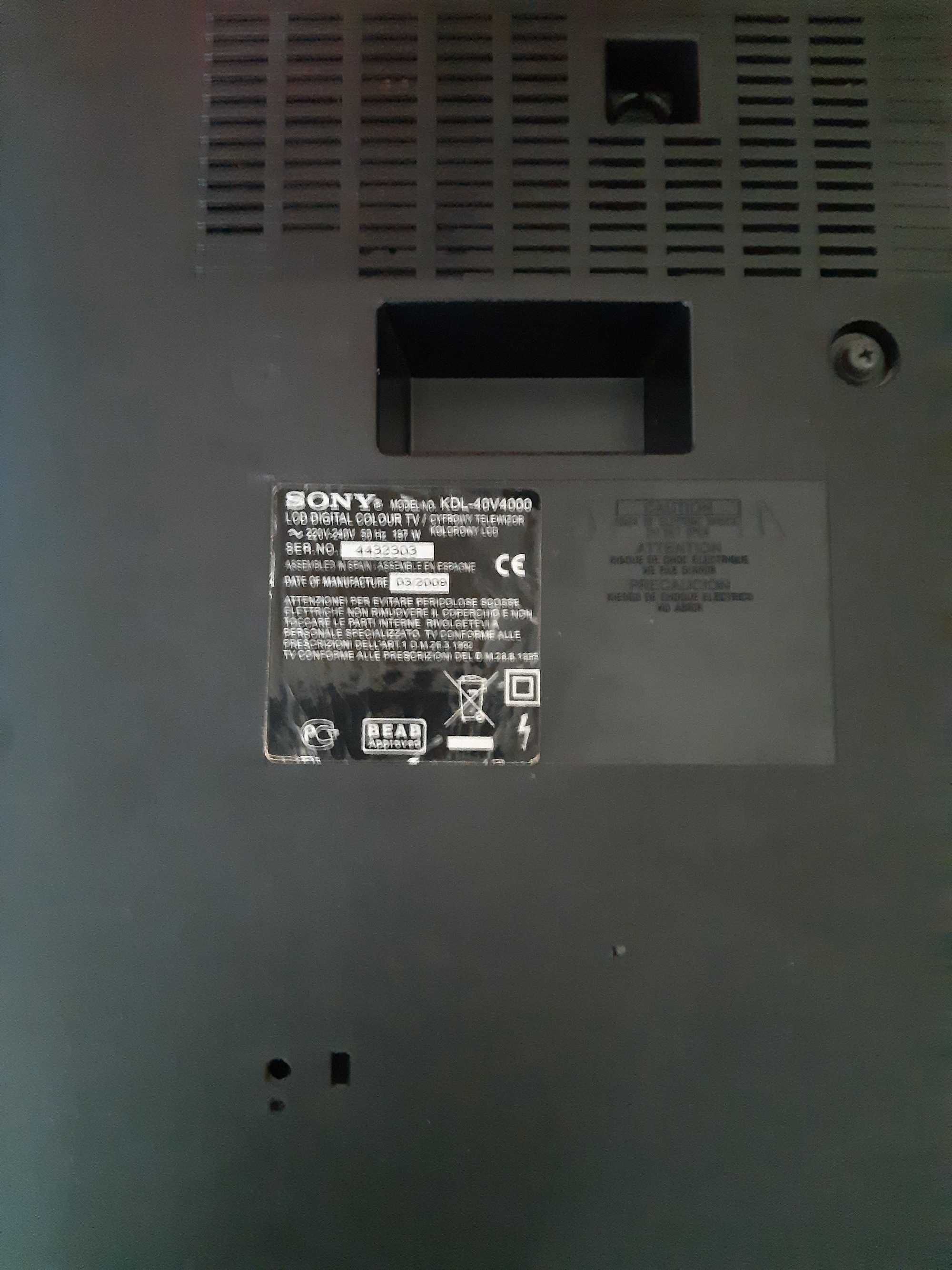 Telewizor Sony Brawia KDL-40V4000 40 cali