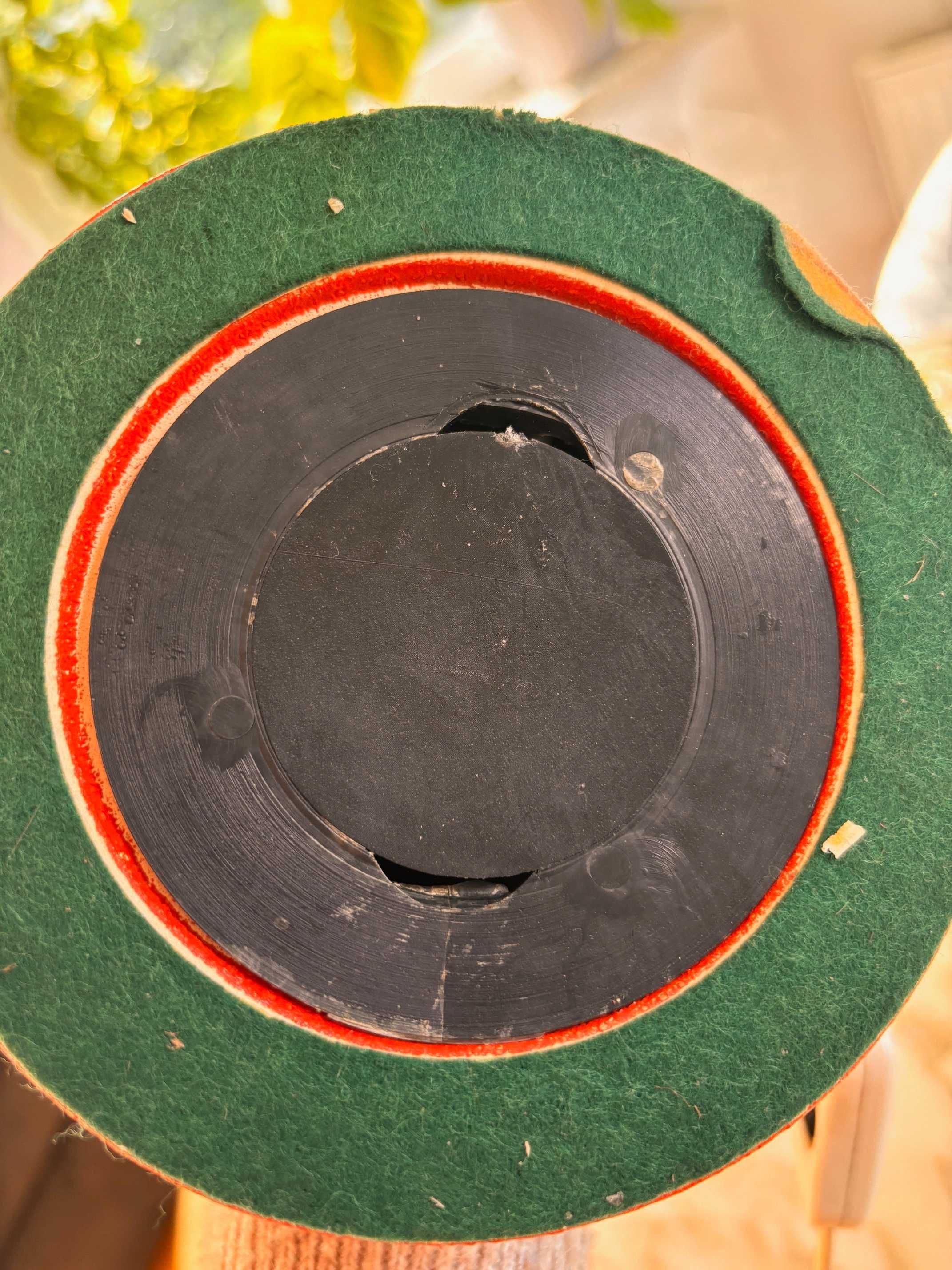 Lampa stołowa nocna vintage ceramiczna west germany czerwona