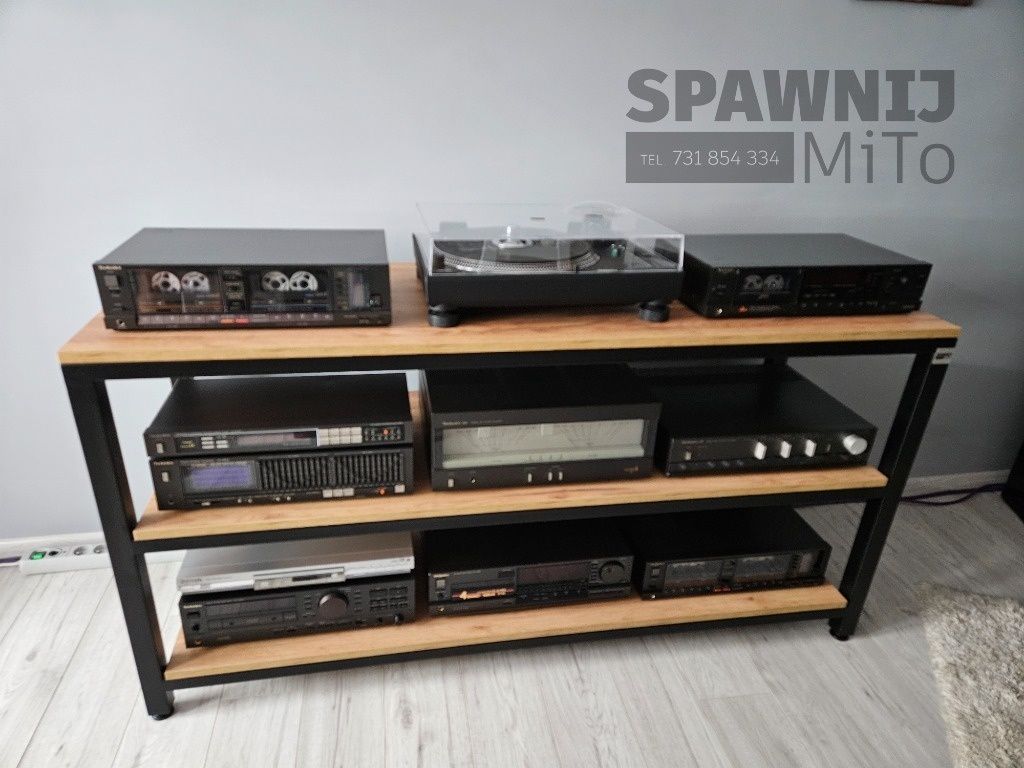 Szafka audio, szafka Rtv Stolik na sprzęt, regał komoda Loft dąb Craft