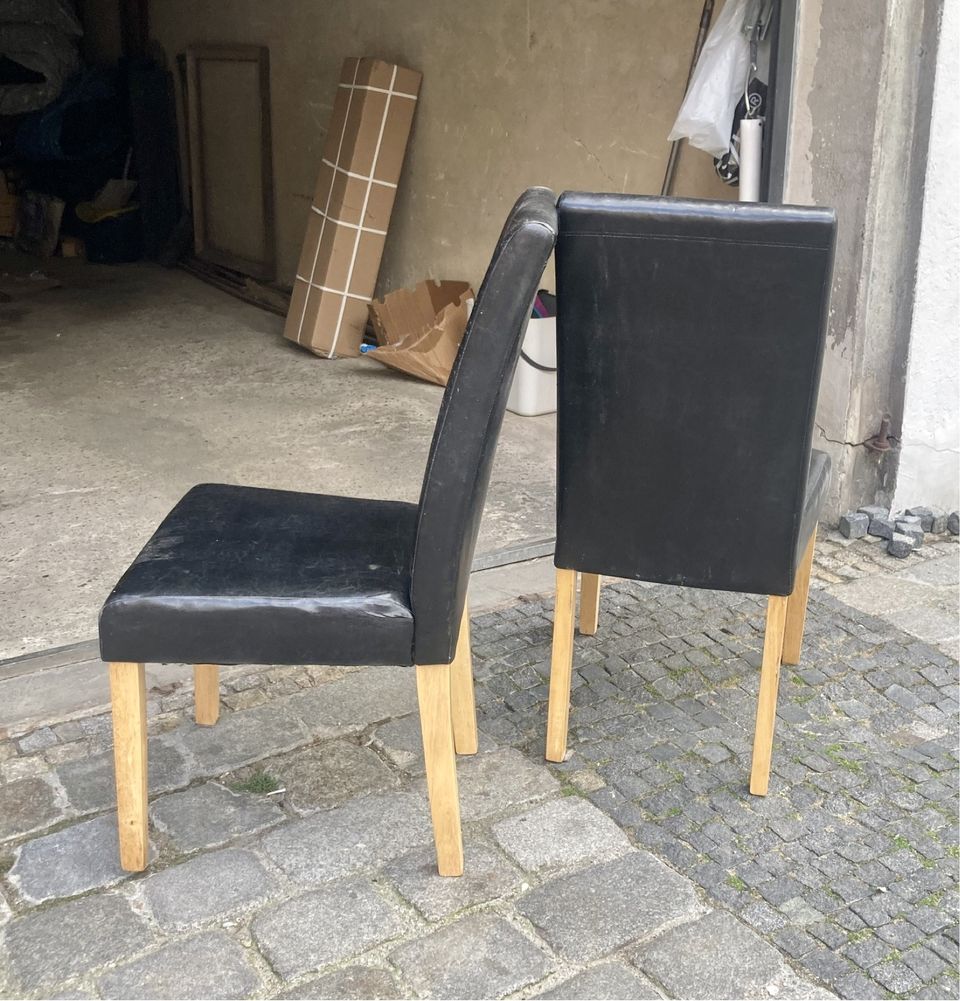 Zestaw dwóch krzeseł krzesła ekoskóra