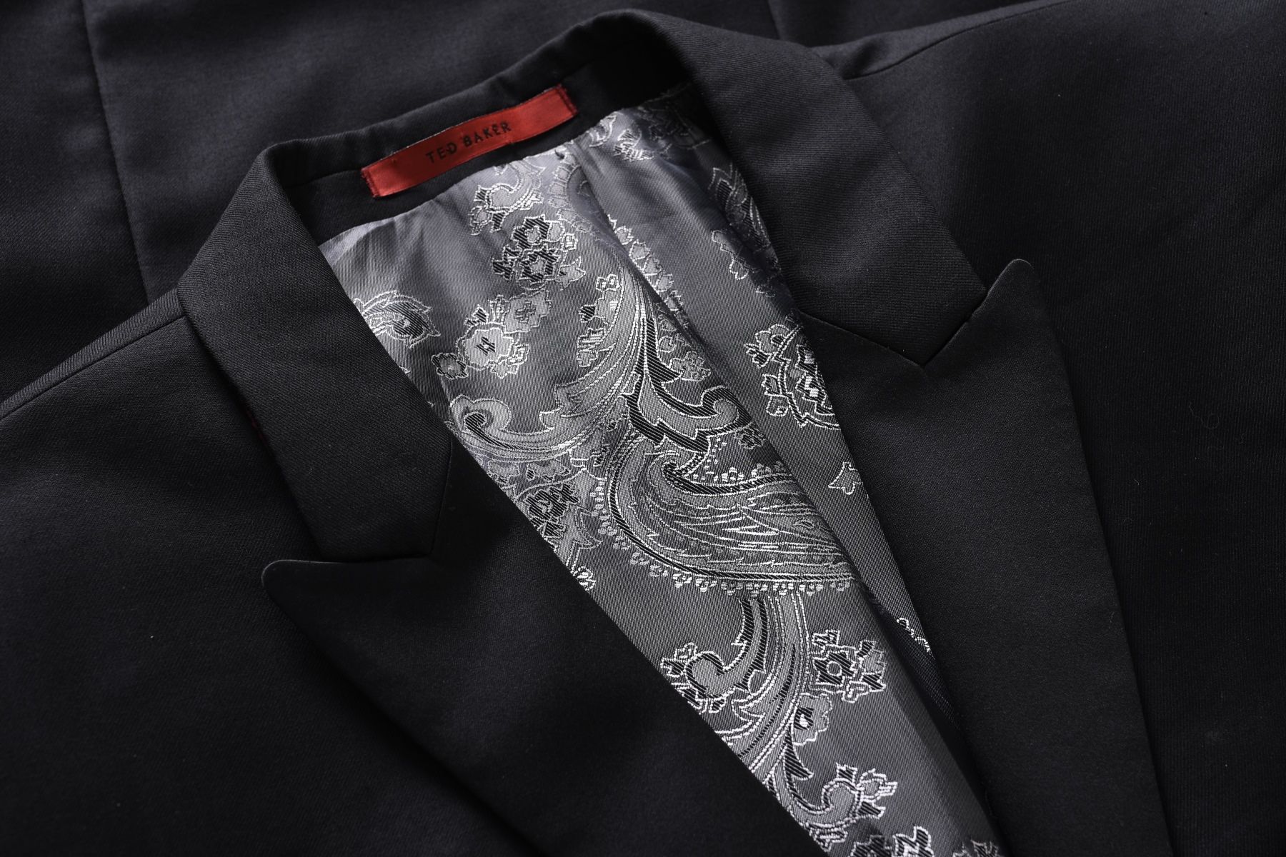 TED BAKER czarna marynarka męska smokingowa 100% wełna r. 50