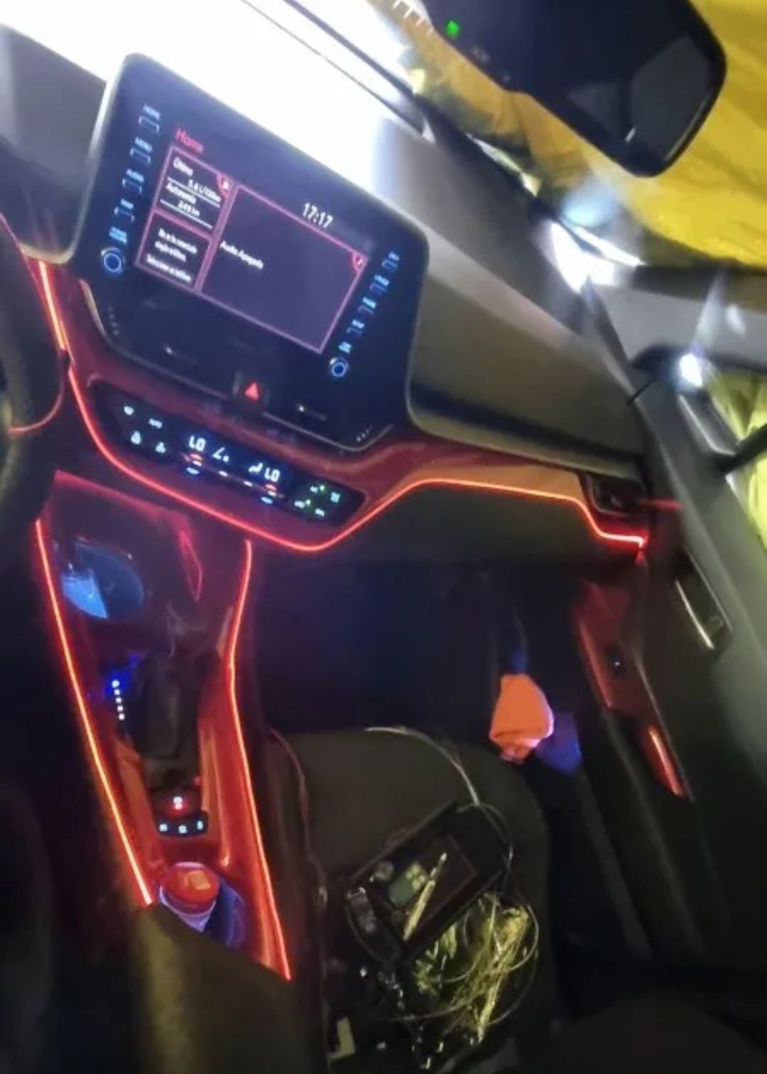 Fita led luz ambiente RGB néon 8M usb para interior do carro APP NOVO