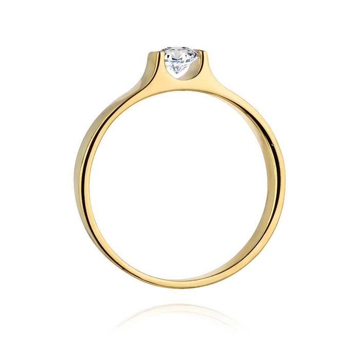 Ekskluzywny pierścionek z brylantem złoto 585