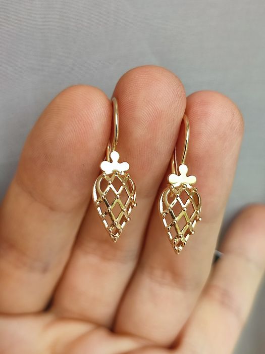 Золотые Серьги СССР - Ретро Звезда Одесса - Состояние Новых !