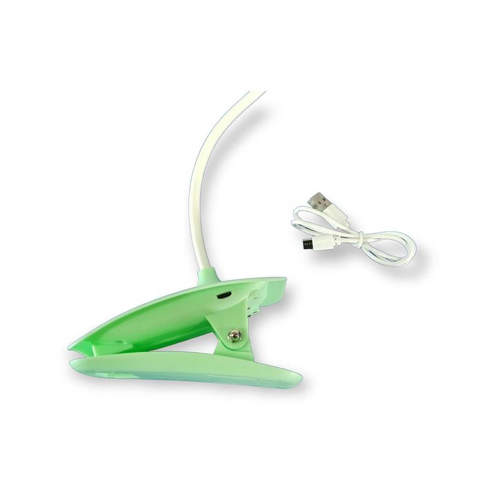 Аккумуляторная настольная лампа на прищепке