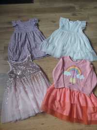 Sukienki dla dziewczynki Sinsay H&M 104-110