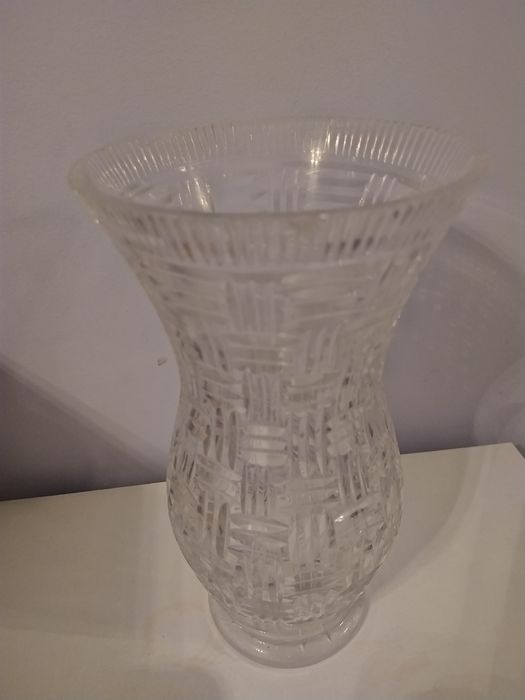 Szklany wazon PRL lata 70