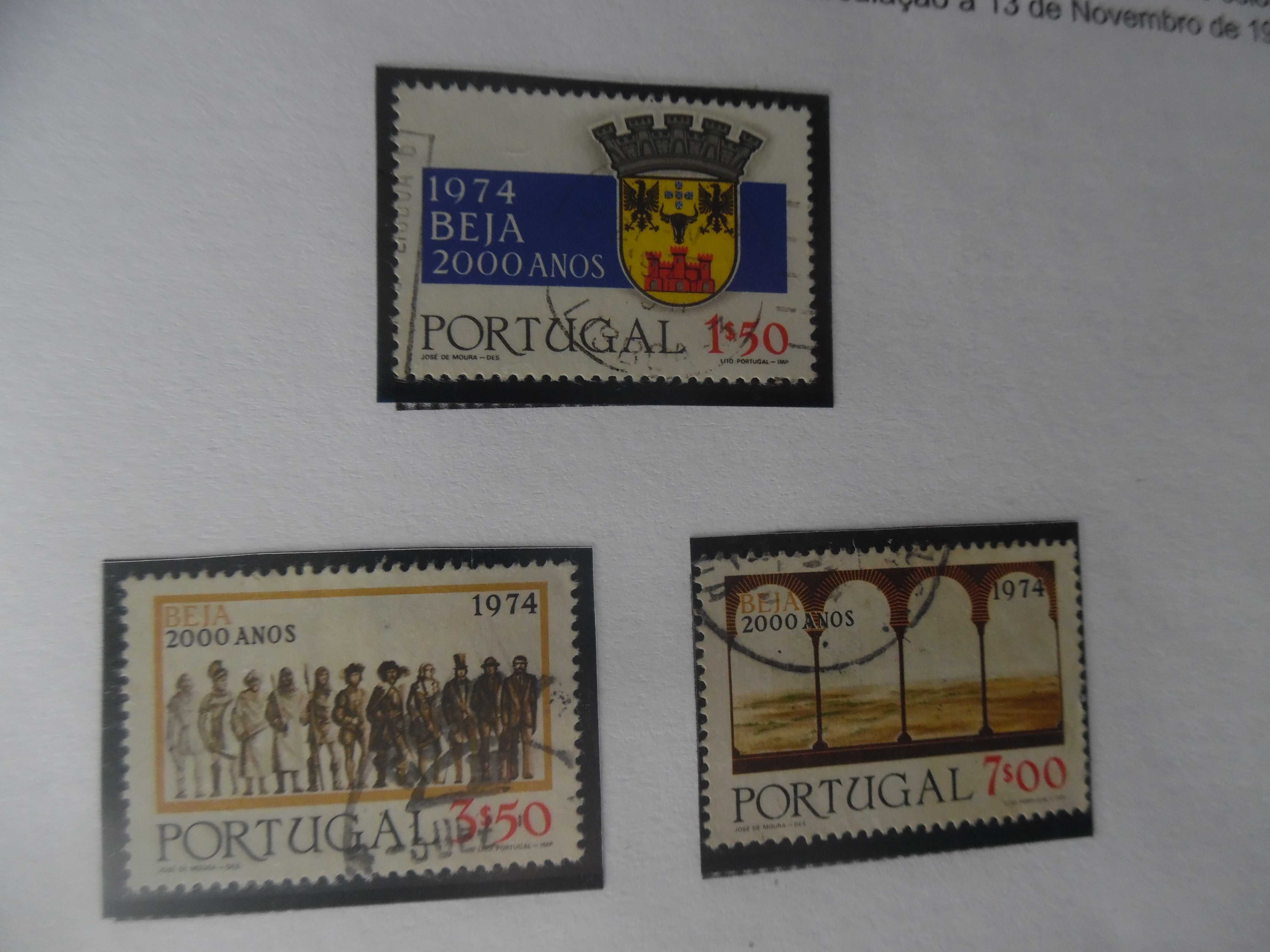 Selos Portugal 1974-Cidade histórica Beja Completo