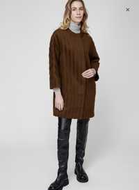 SASSOFONO Жіноче коричневе вовняне пальто 42р