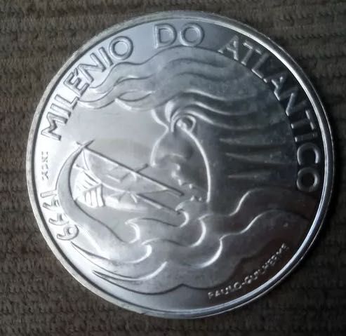 Moeda prata 1000$00 Milénio do Atlântico Expo98 - Portugal - 1999