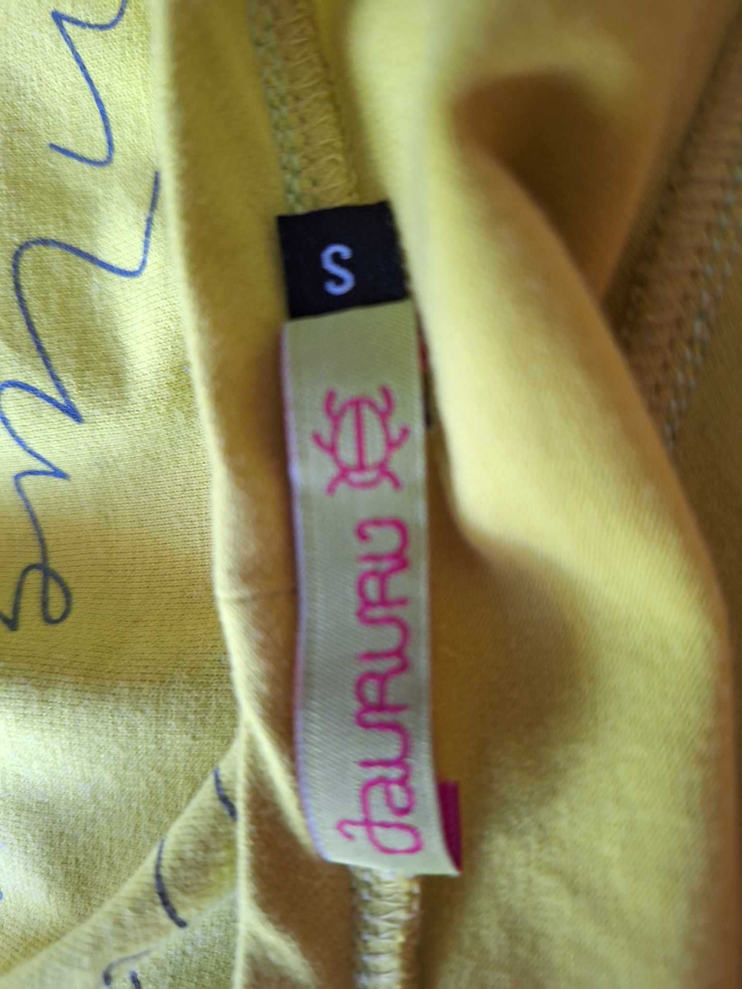 t-shirt damski z tematyką hiszpańską: napisy i obrazki- limonkowy