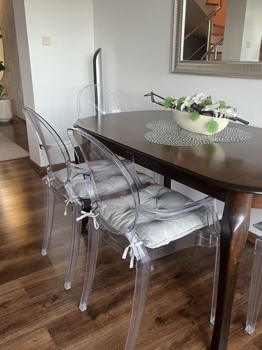 Krzesła przezroczyste 4 sztuki