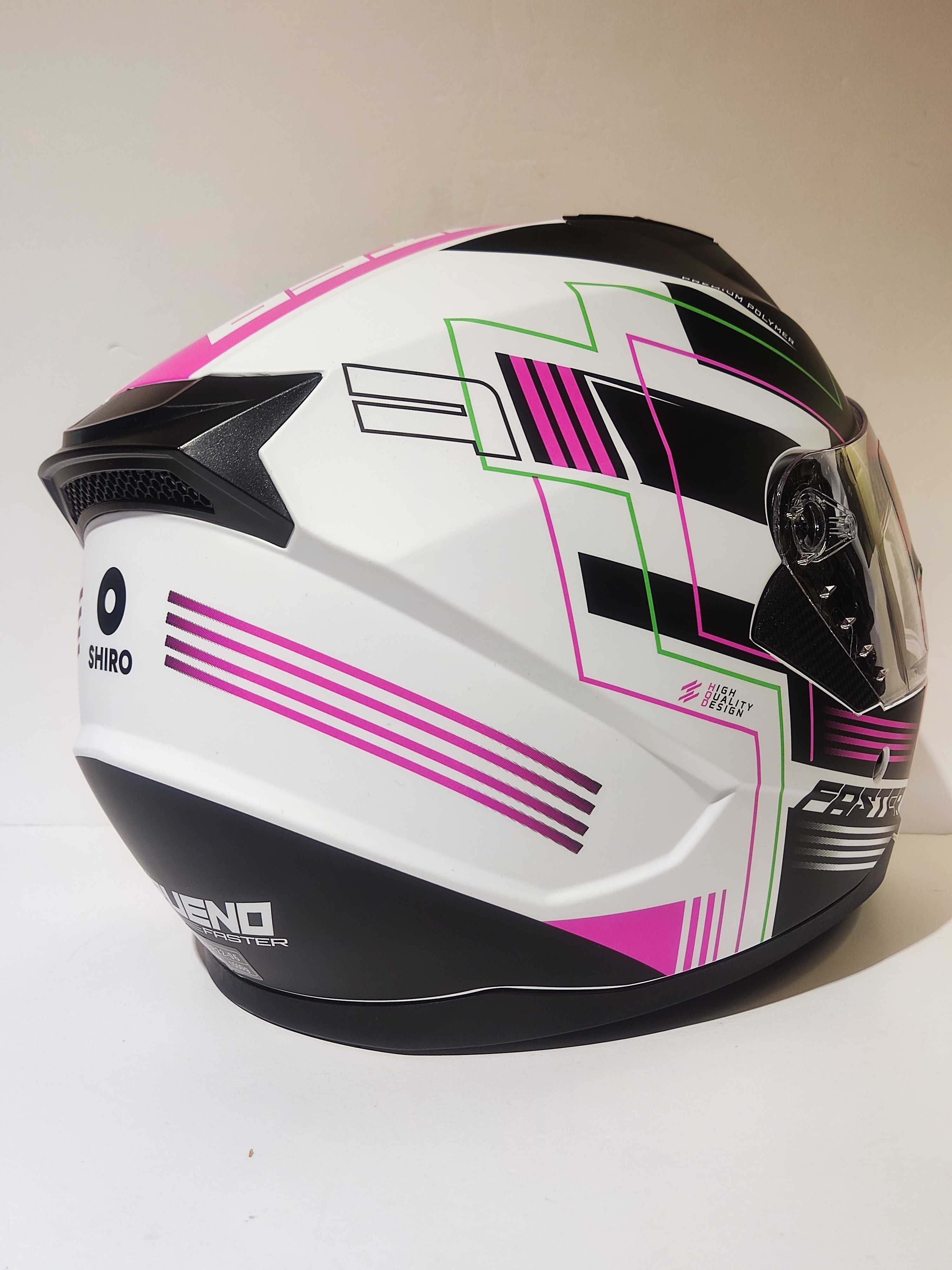 Capacete Shiro integral dupla-viseira senhora mota scooter novo