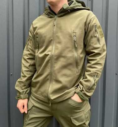 чоловічий костюм софт шел на флісі колір хакі