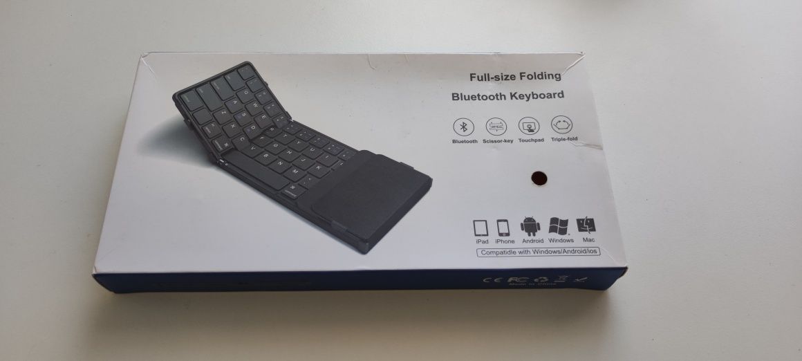 Teclado + touchpad dobrável Bluetooth