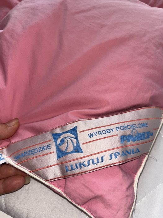 Kołdra 140 x 200 cm, puchowa, różowa