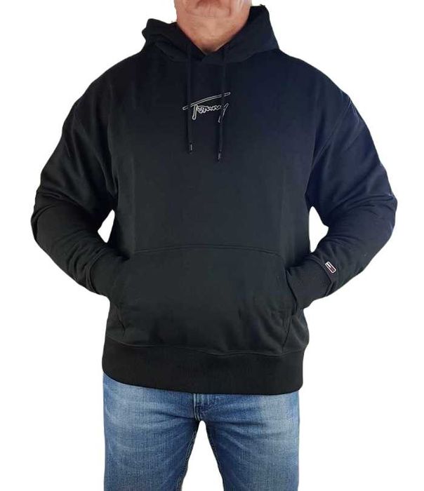 Tommy Hilfiger męska bluza z kapturem Tommy Jeans -Relaxed czarna -XXL