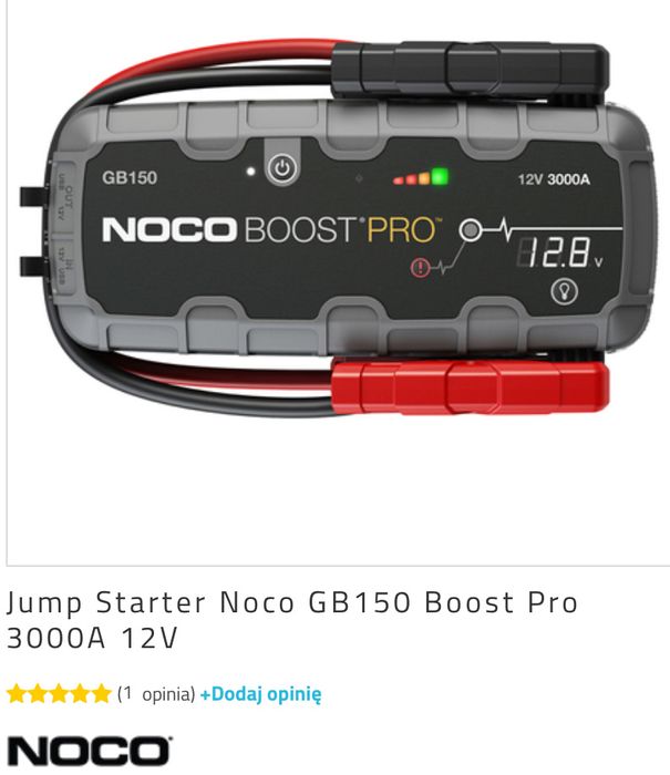 Zupełnie Nowe Noco GB150 Boost Pro 3000A 12V, fabrycznie Nowe