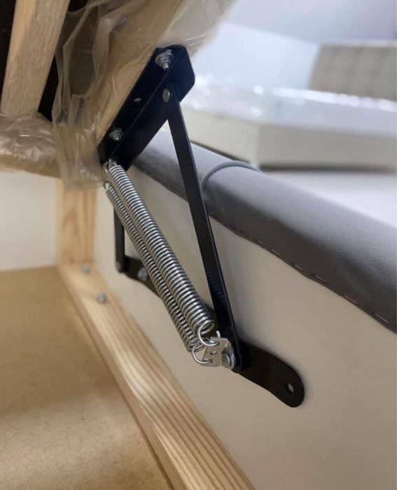 Ліжко двохспальне з матрацом і підйомним механізмом у велюрі