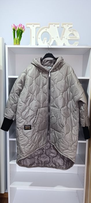 Pikowana kurtka Plus Size kaptur zamek XL 2XL 3XL 4XL