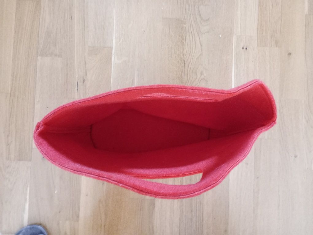 Torba z filcu kolor czerwony nowa