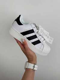 Кроссовки Adidas Superstar 2W White Leather/Black Strips