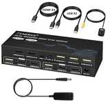 Przełącznik KVM HDMI TCNEWCL 4K 60Hz z podwójnym monitorem 2P
